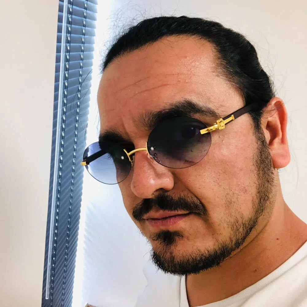 Men Hip Hop Sunglasses Circle Gold‎ Black Lens Street Fashion Metal Lentes Gafas
